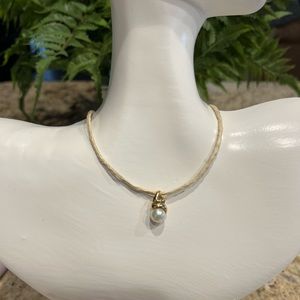 14KT Solid Yellow Gold & Cultured Pearl Pendant